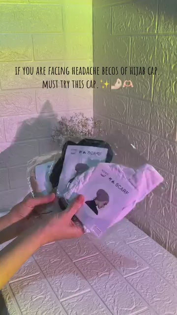 Inner Hijab Cap, Pack of 2 - Soft Cotton Jersey Adjustable Under-Scarf